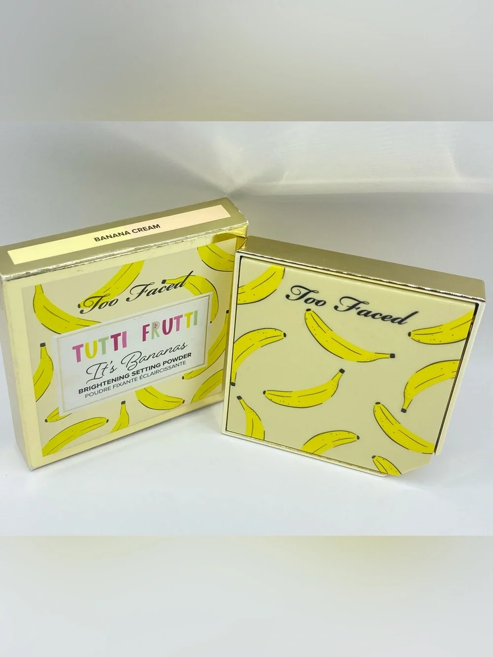 Too Faced Tutti‎ Frutti It's Bananas BANANA CREAM Brightening Setting Powder NIB